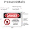 Signmission Chemical Storage Area Keep Out Danger Sign, Vinyl Decal, 10in W x 7in L, 2PK OS-2PACK-DS-D-710-L-1063 - alternate 4
